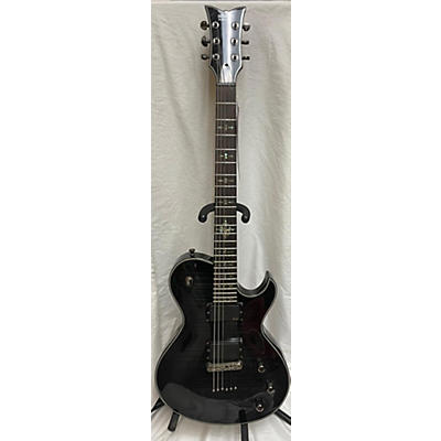 Schecter Guitar Research Used Schecter Guitar Research Damien Elite Solo Trans Black Solid Body Electric Guitar