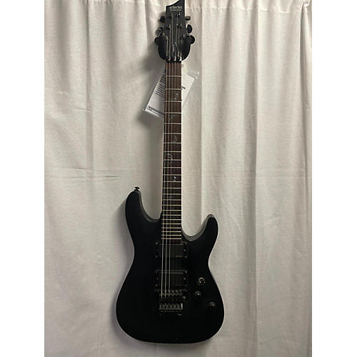 Schecter Guitar Research Used Schecter Guitar Research Damien Floyd Rose Black Solid Body Electric Guitar Black