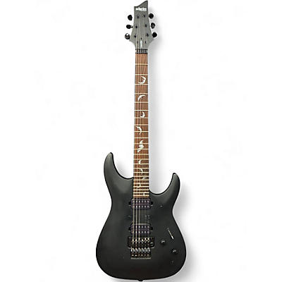 Used Schecter Guitar Research Damien Floyd Rose Satin Black Solid Body Electric Guitar
