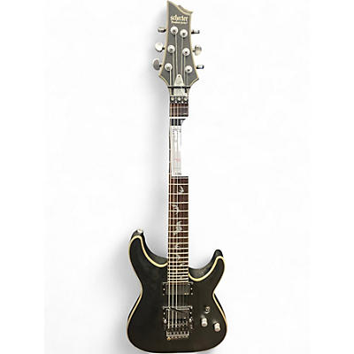 Used Schecter Guitar Research Damien Platinum 6 Floyd Rose Black Solid Body Electric Guitar