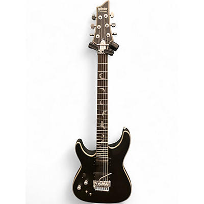 Used Schecter Guitar Research Damien Platinum 6 Floyd Rose Left Handed Black Electric Guitar