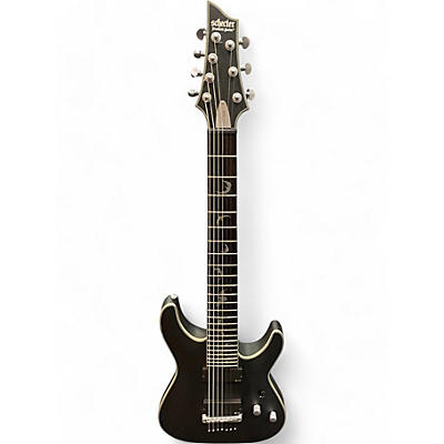 Schecter Guitar Research Used Schecter Guitar Research Damien Platinum 7 Black Solid Body Electric Guitar