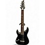 Used Schecter Guitar Research Damien Platinum 7 Left Handed Black Electric Guitar Black