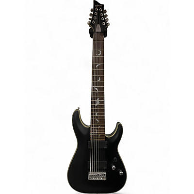 Used Schecter Guitar Research Damien Platinum 8 8str Satin Black Solid Body Electric Guitar