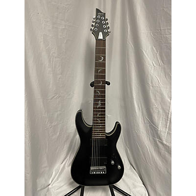 Schecter Guitar Research Used Schecter Guitar Research Damien Platinum 8 Black Solid Body Electric Guitar