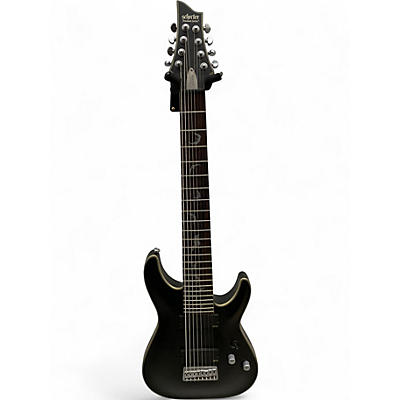 Used Schecter Guitar Research Damien Platinum 8 Flat Black Solid Body Electric Guitar
