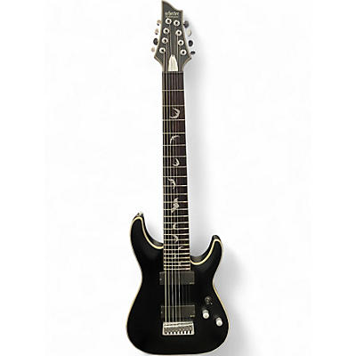 Used Schecter Guitar Research Damien Platinum 8 String Black Solid Body Electric Guitar