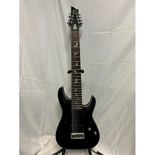 Schecter Guitar Research Used Schecter Guitar Research Damien Platinum 8-String Satin Black Solid Body Electric Guitar Satin Black