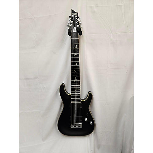 Schecter Guitar Research Used Schecter Guitar Research Damien Platinum 8 String Satin Black Solid Body Electric Guitar Satin Black