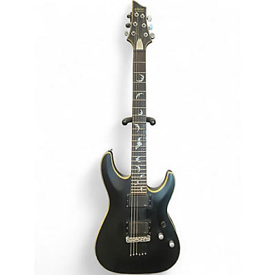 Used Schecter Guitar Research Damien Platinum BLACK Solid Body Electric Guitar