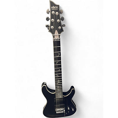 Used Schecter Guitar Research Damien Platinum Black Solid Body Electric Guitar