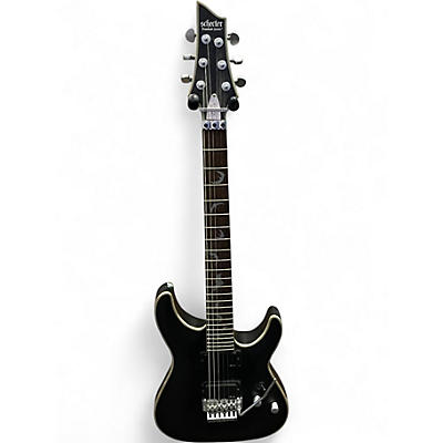 Used Schecter Guitar Research Damien Platinum Flat Black Solid Body Electric Guitar