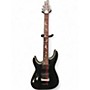 Used Schecter Guitar Research Damien Platinum LEFT HANDED Satin Black Solid Body Electric Guitar Satin Black