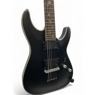 Schecter Guitar Research Used Schecter Guitar Research Damien Platinum Satin Black Solid Body Electric Guitar