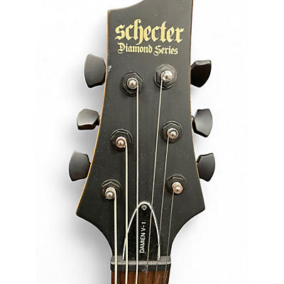 Used Schecter Guitar Research Damien V1 Black Solid Body Electric Guitar
