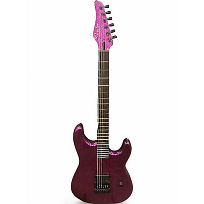 Used Schecter Guitar Research Danskimo-6  Purple Sparkle Solid Body Electric Guitar