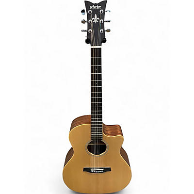 Used Schecter Guitar Research Deluxe Acoustic Natural Acoustic Guitar