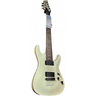 Used Schecter Guitar Research Demon 6 Alpine White Solid Body Electric Guitar