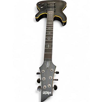 Schecter Guitar Research Used Schecter Guitar Research Demon 6 Black and Gold Solid Body Electric Guitar