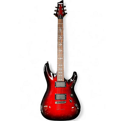 Used Schecter Guitar Research Demon 6 CHERRY BURST Solid Body Electric Guitar