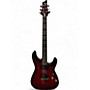 Used Schecter Guitar Research Demon 6 Candy Red Burst Solid Body Electric Guitar Candy Red Burst