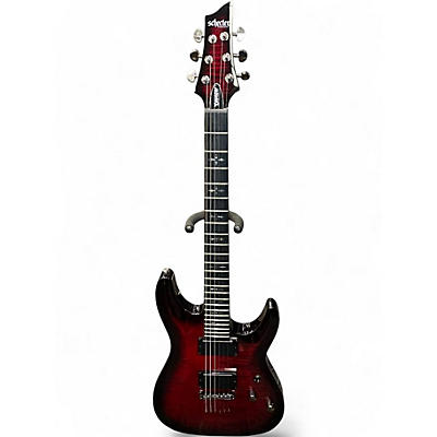 Used Schecter Guitar Research Demon 6 Crimson Burst Solid Body Electric Guitar