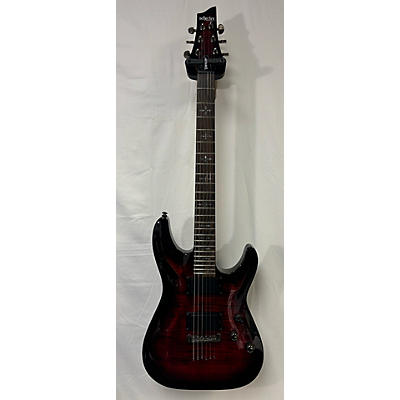 Schecter Guitar Research Used Schecter Guitar Research Demon 6 Crimson Red Burst Solid Body Electric Guitar