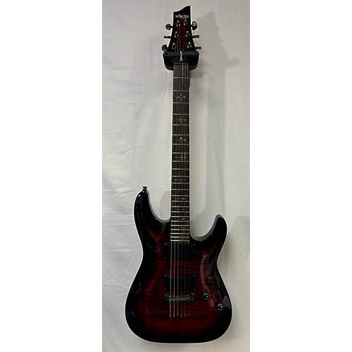 Schecter Guitar Research Used Schecter Guitar Research Demon 6 Crimson Red Burst Solid Body Electric Guitar Crimson Red Burst