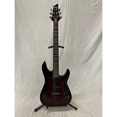 Schecter Guitar Research Used Schecter Guitar Research Demon 6 Crimson Red Burst Solid Body Electric Guitar