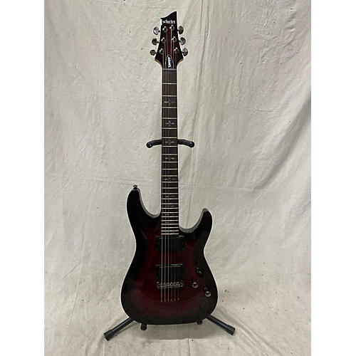 Schecter Guitar Research Used Schecter Guitar Research Demon 6 Crimson Red Burst Solid Body Electric Guitar Crimson Red Burst