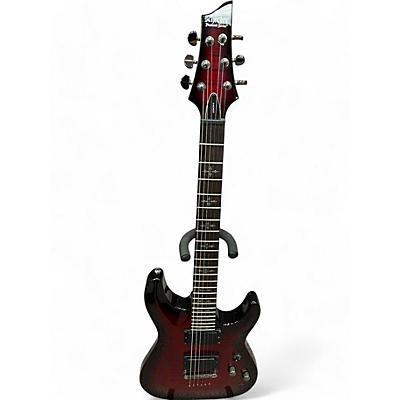 Schecter Guitar Research Used Schecter Guitar Research Demon 6 Crimson Red Burst Solid Body Electric Guitar