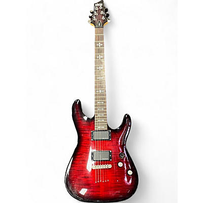 Schecter Guitar Research Used Schecter Guitar Research Demon 6 Crimson Red Burst Solid Body Electric Guitar