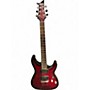 Used Schecter Guitar Research Demon 6 Crimson Red Burst Solid Body Electric Guitar Crimson Red Burst