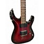 Used Schecter Guitar Research Demon 6 Crimson Red Burst Solid Body Electric Guitar Crimson Red Burst