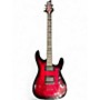 Used Schecter Guitar Research Demon 6 Crimson Red Burst Solid Body Electric Guitar Crimson Red Burst