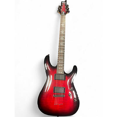 Used Schecter Guitar Research Demon 6 Crimson Red Trans Solid Body Electric Guitar