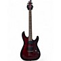 Used Schecter Guitar Research Demon 6 Crimson Red Trans Solid Body Electric Guitar Crimson Red Trans