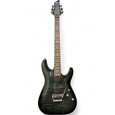 Used Schecter Guitar Research Demon 6 FR Trans Black Solid Body Electric Guitar