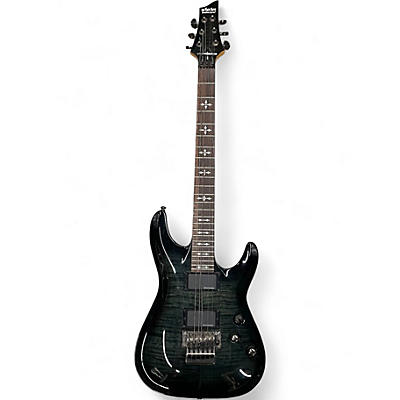 Used Schecter Guitar Research Demon 6 FR Trans Green Solid Body Electric Guitar