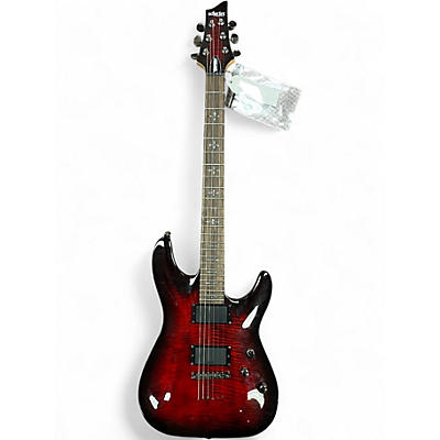 Used Schecter Guitar Research Demon 6 RED BURST Solid Body Electric Guitar