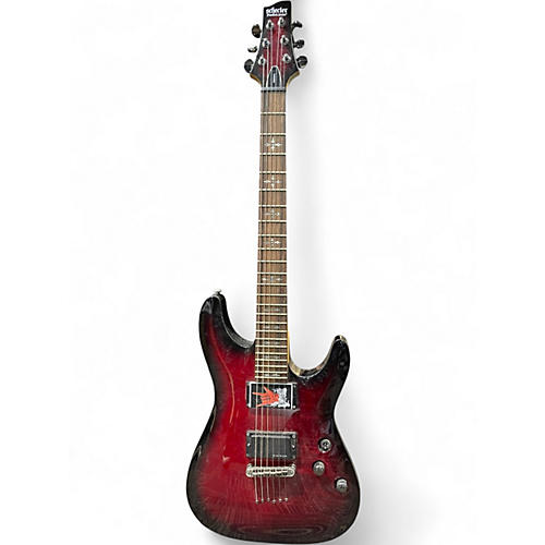 Used Schecter Guitar Research Demon 6 RED Solid Body Electric Guitar RED