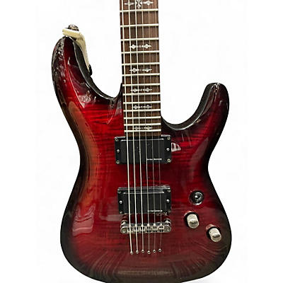 Used Schecter Guitar Research Demon 6 RED Solid Body Electric Guitar