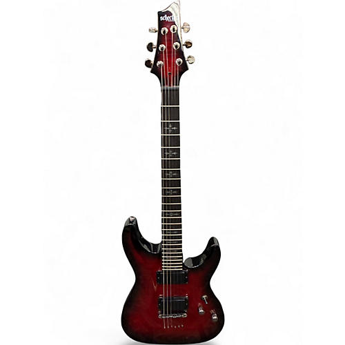 Used Schecter Guitar Research Demon 6 Red Solid Body Electric Guitar Red