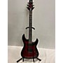 Used Schecter Guitar Research Demon 6 Red To Black Fade Solid Body Electric Guitar Red to Black Fade