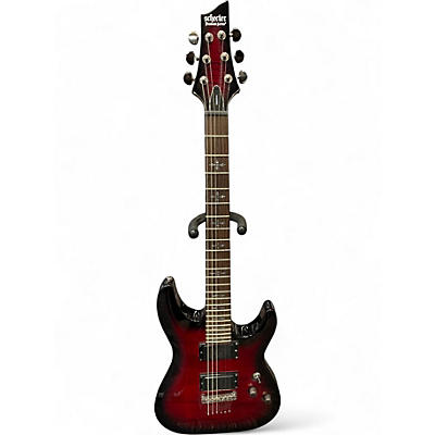 Used Schecter Guitar Research Demon 6 TRANS CRIMSON RED Solid Body Electric Guitar