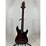 Used Schecter Guitar Research Used Schecter Guitar Research Demon 6 Trans Red Solid Body Electric Guitar Trans Red