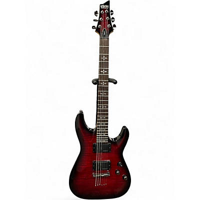 Used Schecter Guitar Research Demon 6 Trans Red Solid Body Electric Guitar