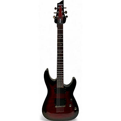 Used Schecter Guitar Research Demon 6 Trans Red Solid Body Electric Guitar
