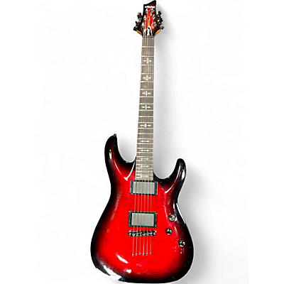 Used Schecter Guitar Research Demon 6 Trans Red Solid Body Electric Guitar