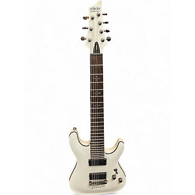 Schecter Guitar Research Used Schecter Guitar Research Demon 7 String Alpine White Solid Body Electric Guitar